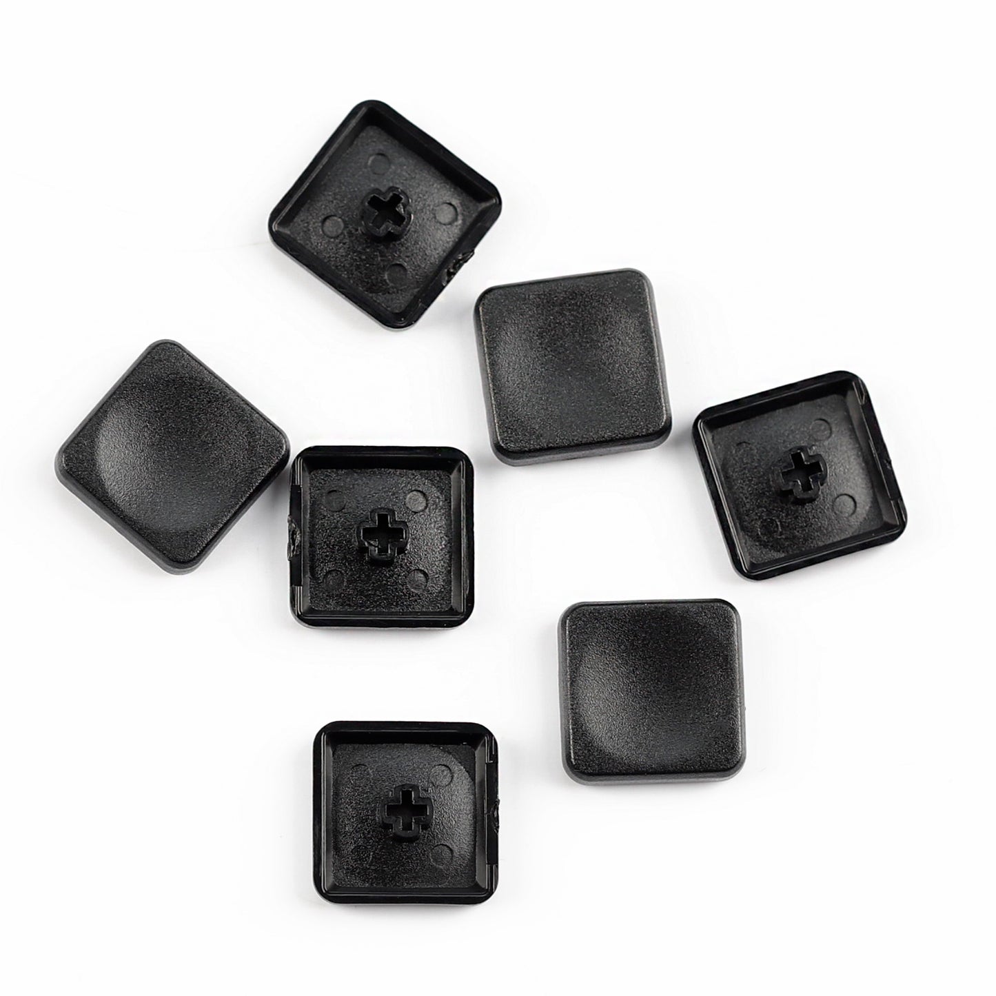 YMDK Square Round 1u Low Profile Blank Black White Keycaps PBT Material DIY for Kailh Choc 1350/1353 Switch Mechanical Keyboard