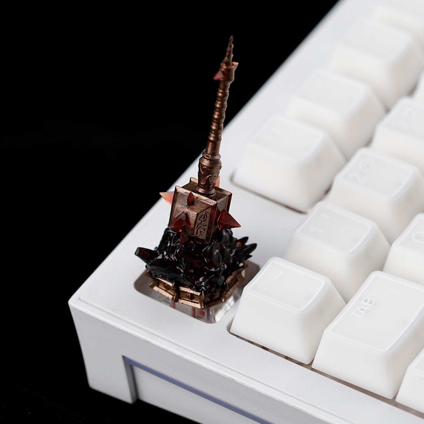 YMDK World of Warcraft Theme Personalized Keycaps With Magnetic Warblade And Egg Knife Designs Custom Key Caps for MX Mechanical Keyboards