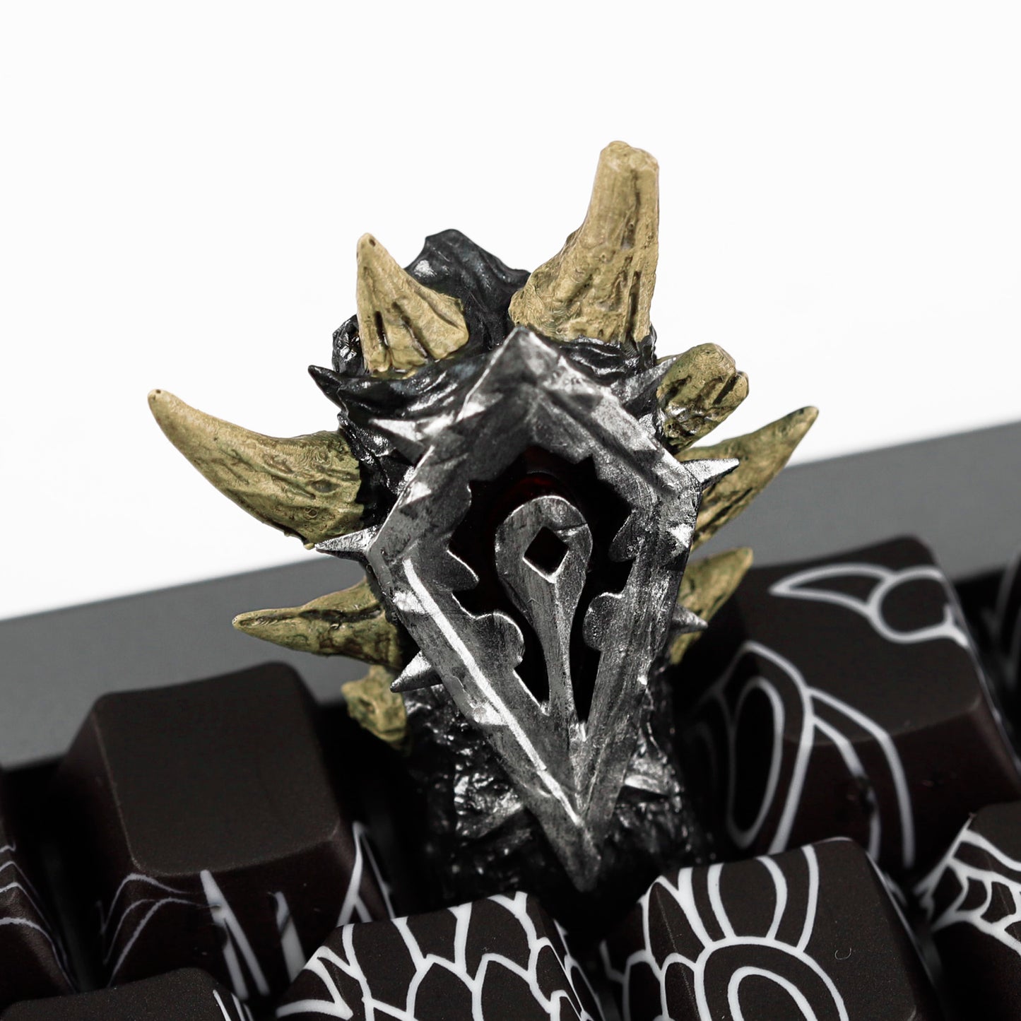 YMDK Tribal Totem Style Resin Keycap - Cool Unique Monster-Themed 3D Custom Decorative Keycap for MX Mechanical Keyboard