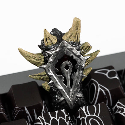 YMDK Tribal Totem Style Resin Keycap - Cool Unique Monster-Themed 3D Custom Decorative Keycap for MX Mechanical Keyboard