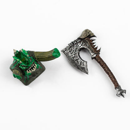 YMDK World of Warcraft Theme Personalized Keycaps With Magnetic Warblade And Egg Knife Designs Custom Key Caps for MX Mechanical Keyboards