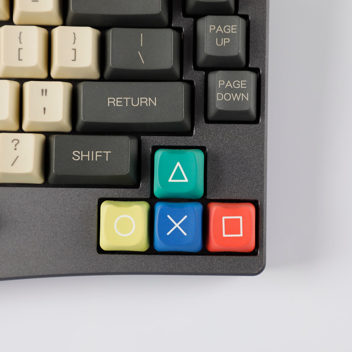 YMDK Gameboy Theme Keycap Cat Profile Arrow Keys PBT Dye Sublimation Key Cap Keycaps Up and Down Left and Right for MX Mechanical Keyboard