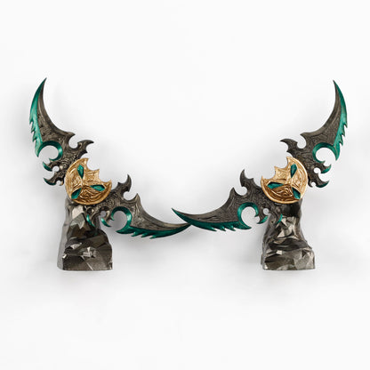 YMDK World of Warcraft Theme Personalized Keycaps With Magnetic Warblade And Egg Knife Designs Custom Key Caps for MX Mechanical Keyboards