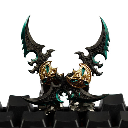 YMDK World of Warcraft Theme Personalized Keycaps With Magnetic Warblade And Egg Knife Designs Custom Key Caps for MX Mechanical Keyboards