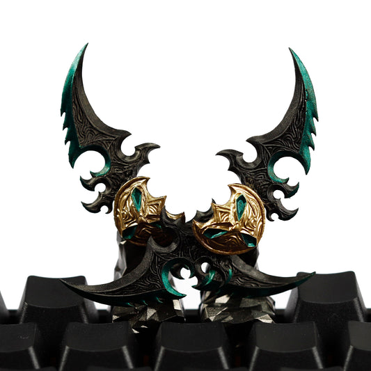 YMDK World of Warcraft Theme Personalized Keycaps With Magnetic Warblade And Egg Knife Designs Custom Key Caps for MX Mechanical Keyboards