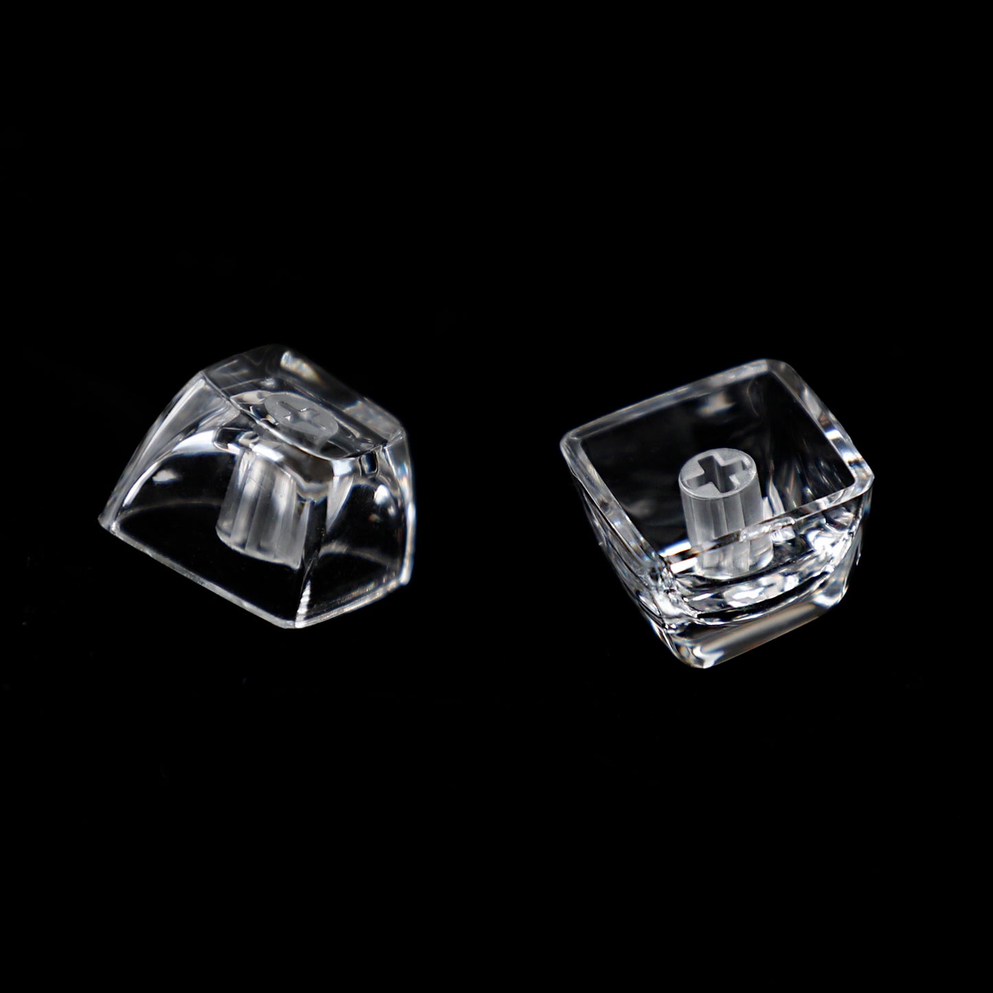 YMDK Transparent Diamond Keycaps Crystal Clear Key Caps 114 Pcs Unengraved PC for 68/75/87/98/104/108 MX Mechanical Keyboard