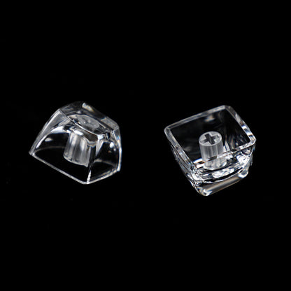 YMDK Transparent Diamond Keycaps Crystal Clear Key Caps 114 Pcs Unengraved PC for 68/75/87/98/104/108 MX Mechanical Keyboard