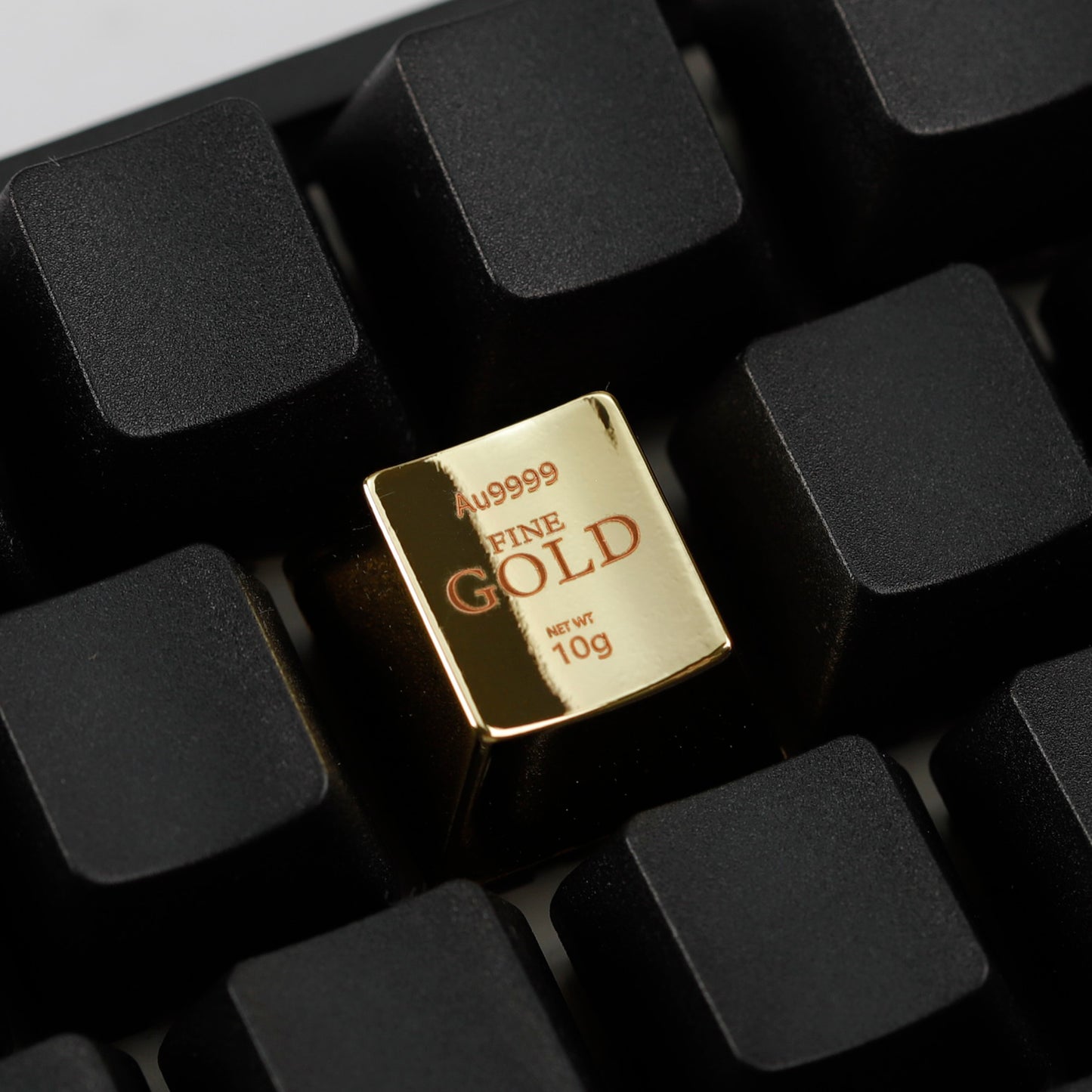 YMDK Gold Zinc Alloy Electroplated Keycaps Personalized Custom Cherry R4 Keycaps for MX Mechanical Keyboards Arrow Keys