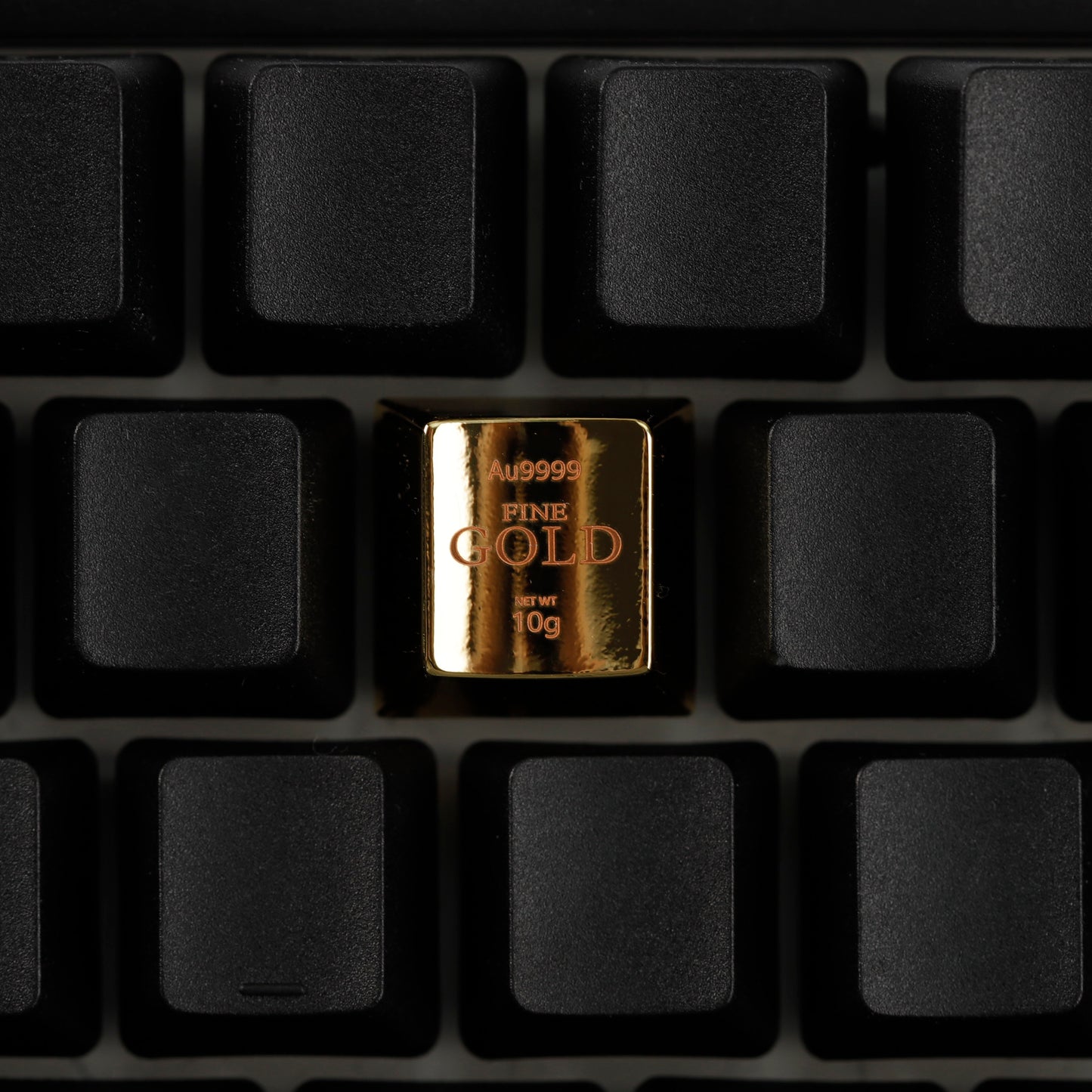 YMDK Gold Zinc Alloy Electroplated Keycaps Personalized Custom Cherry R4 Keycaps for MX Mechanical Keyboards Arrow Keys