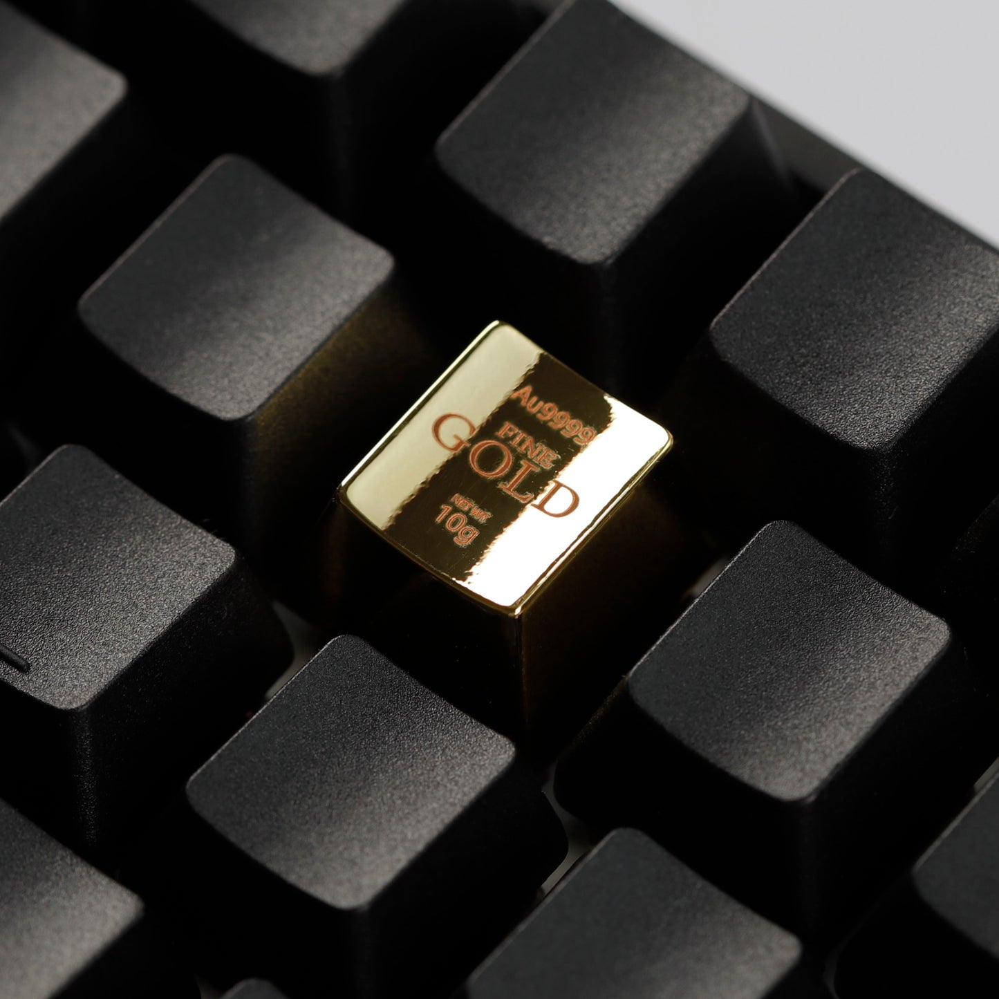 YMDK Gold Zinc Alloy Electroplated Keycaps Personalized Custom Cherry R4 Keycaps for MX Mechanical Keyboards Arrow Keys