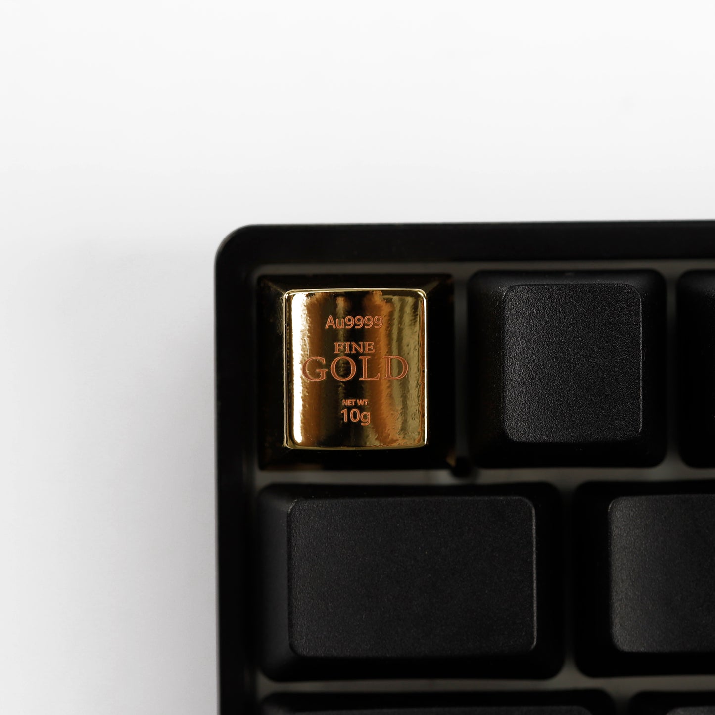 YMDK Gold Zinc Alloy Electroplated Keycaps Personalized Custom Cherry R4 Keycaps for MX Mechanical Keyboards Arrow Keys