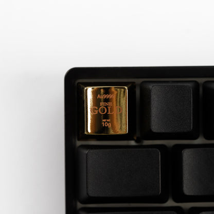 YMDK Gold Zinc Alloy Electroplated Keycaps Personalized Custom Cherry R4 Keycaps for MX Mechanical Keyboards Arrow Keys