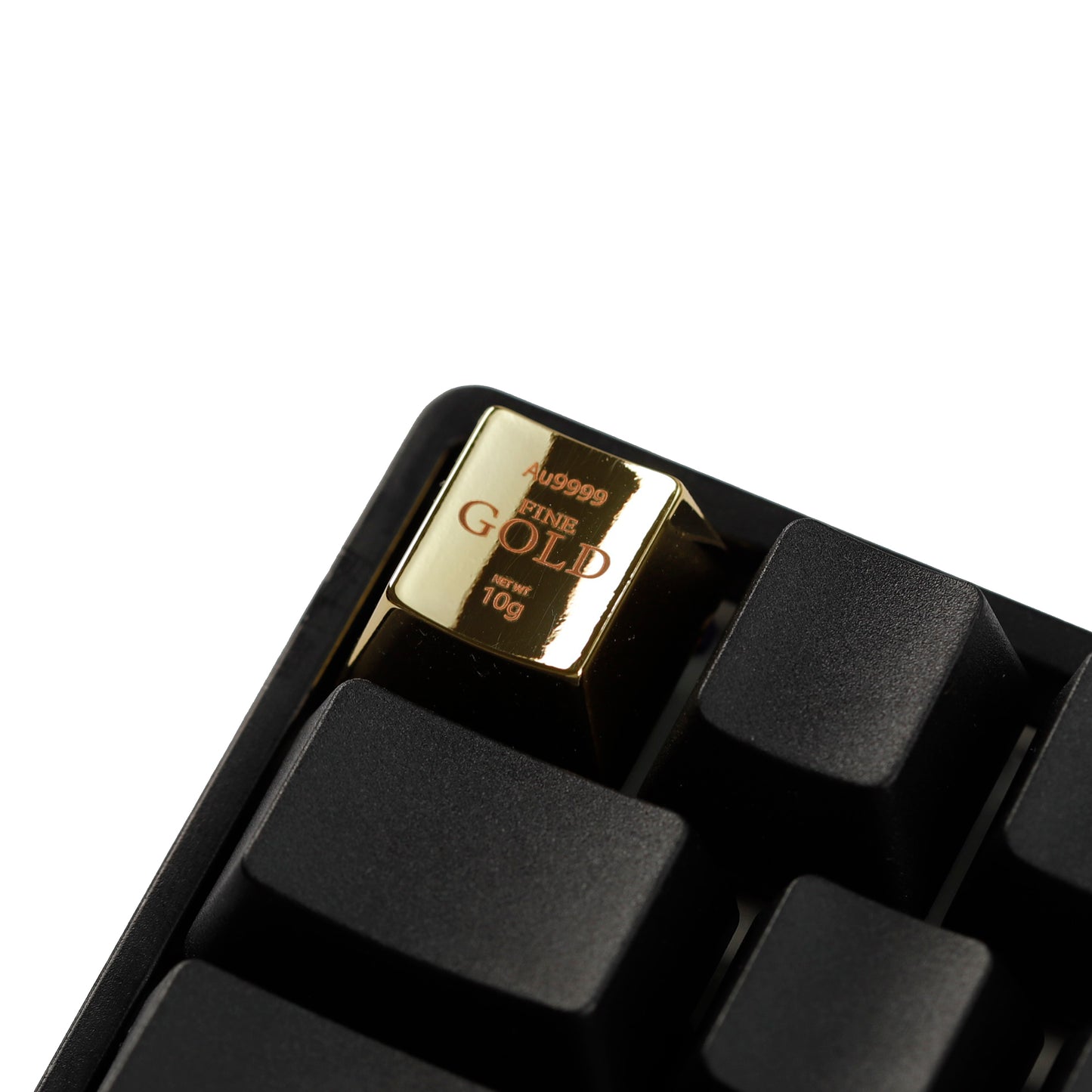YMDK Gold Zinc Alloy Electroplated Keycaps Personalized Custom Cherry R4 Keycaps for MX Mechanical Keyboards Arrow Keys