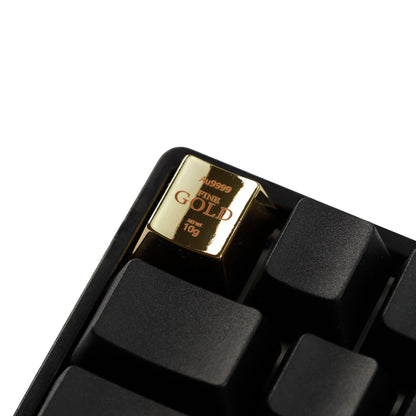 YMDK Gold Zinc Alloy Electroplated Keycaps Personalized Custom Cherry R4 Keycaps for MX Mechanical Keyboards Arrow Keys