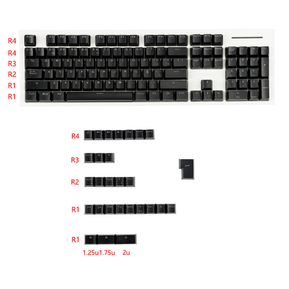 YMDK Minimalist Solid Color Backlit Spain Full Set 132 Key Double Shot OEM Profile for 68/75/87/98/104/108 MX Mechanical Keyboard