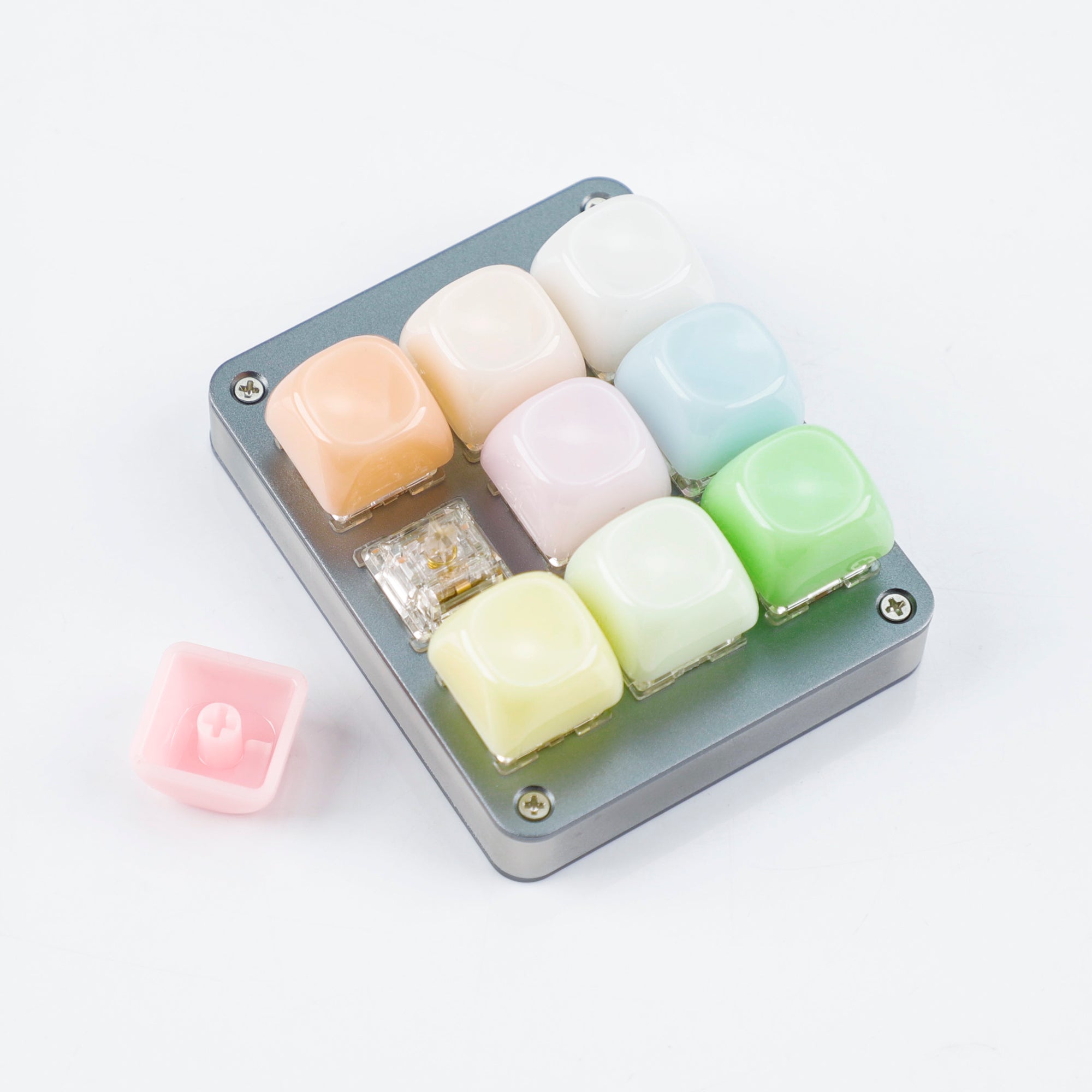 YMD-9 Aluminum And Acrylic Numpad (QMK VIA RGB Hotswap Supported
