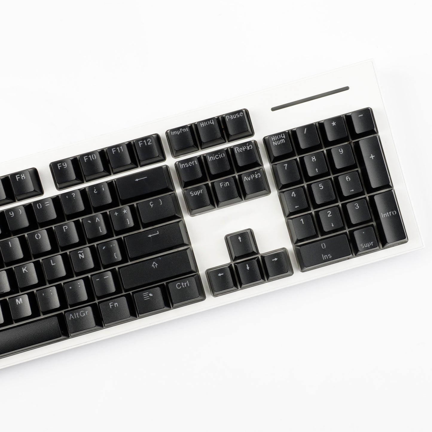 YMDK Minimalist Solid Color Backlit Spain Full Set 132 Key Double Shot OEM Profile for 68/75/87/98/104/108 MX Mechanical Keyboard