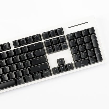 YMDK Minimalist Solid Color Backlit Spain Full Set 132 Key Double Shot OEM Profile for 68/75/87/98/104/108 MX Mechanical Keyboard