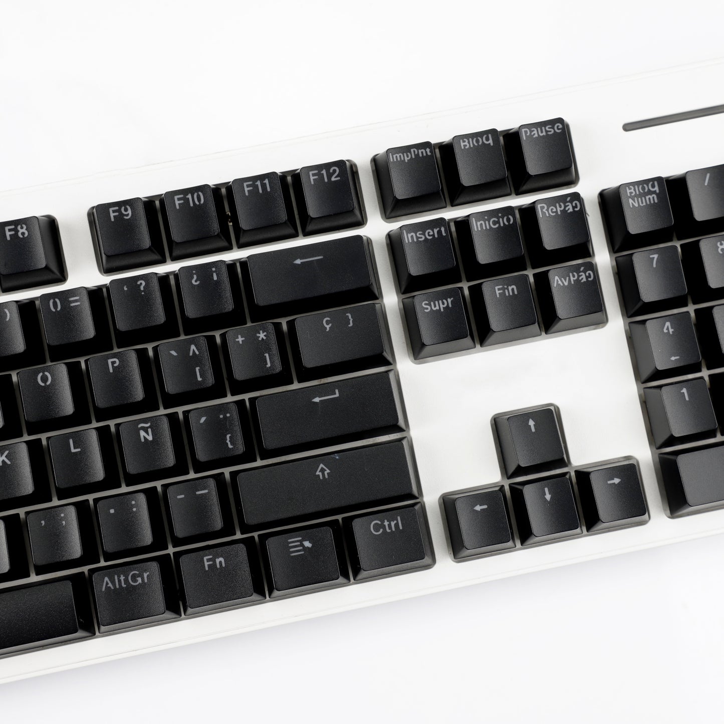 YMDK Minimalist Solid Color Backlit Spain Full Set 132 Key Double Shot OEM Profile for 68/75/87/98/104/108 MX Mechanical Keyboard