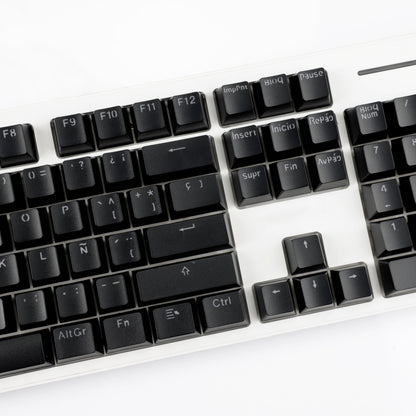 YMDK Minimalist Solid Color Backlit Spain Full Set 132 Key Double Shot OEM Profile for 68/75/87/98/104/108 MX Mechanical Keyboard