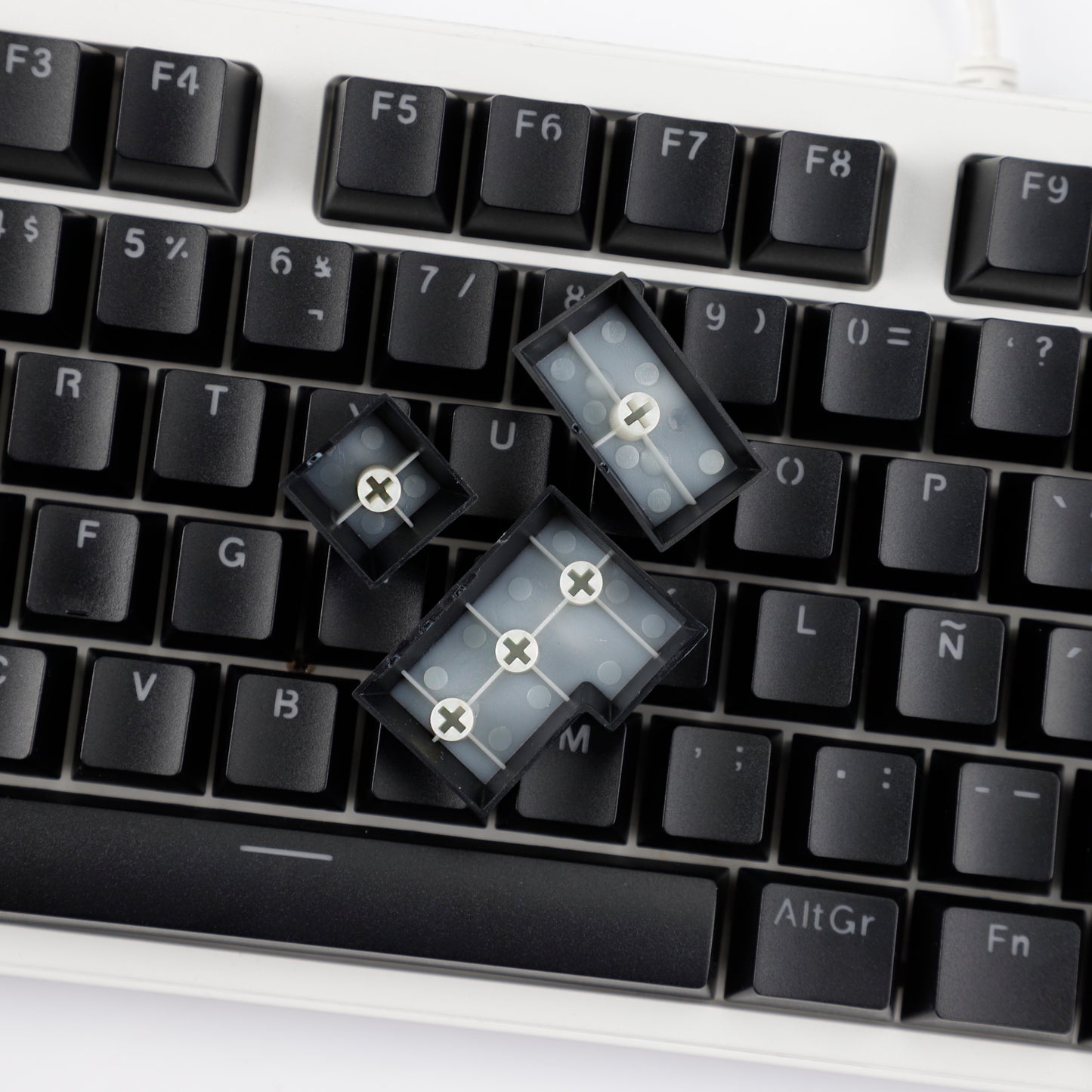 YMDK Minimalist Solid Color Backlit Spain Full Set 132 Key Double Shot OEM Profile for 68/75/87/98/104/108 MX Mechanical Keyboard