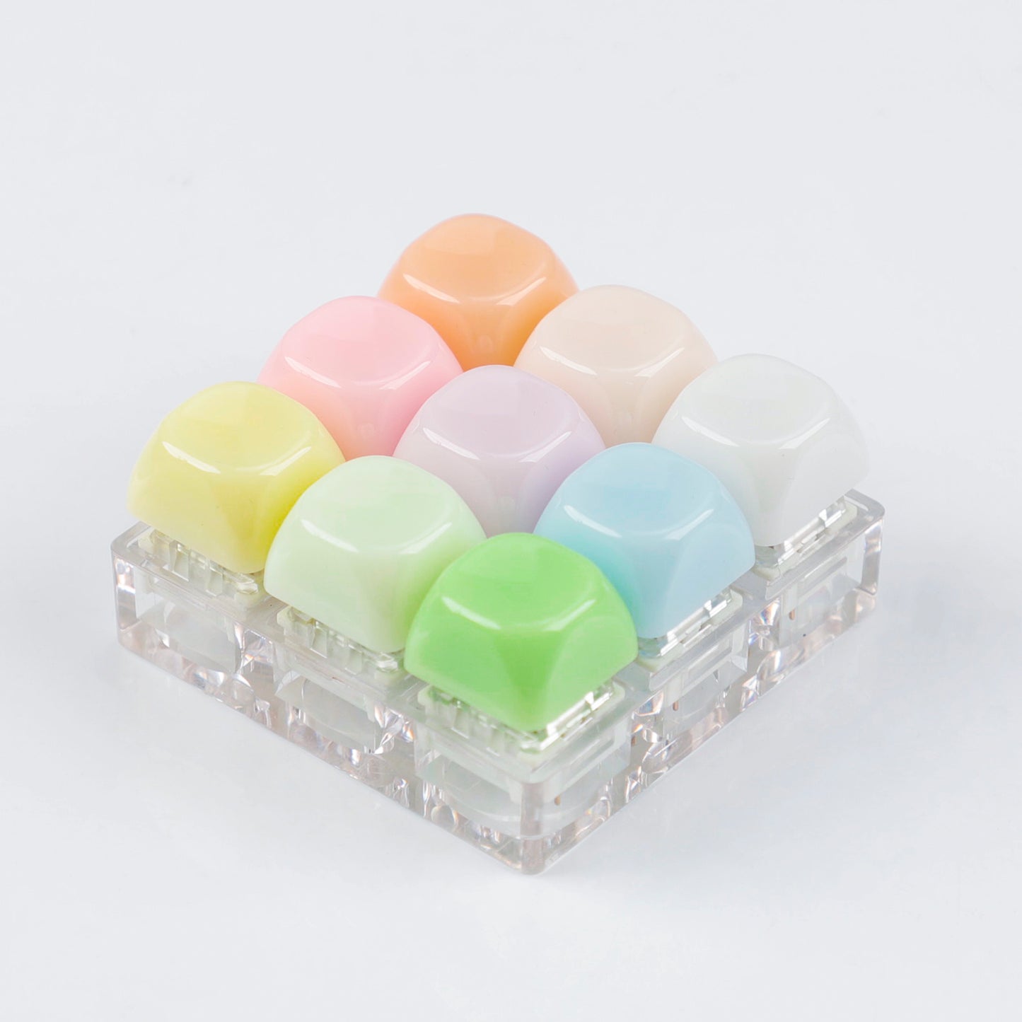 9 Keys Switches Tester(Cherry Gateron Green Clear White Gray Clear Zealio Purple Kailh Box Navy Jade  Switches)