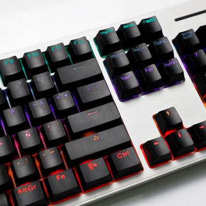 YMDK Minimalist Solid Color Backlit Spain Full Set 132 Key Double Shot OEM Profile for 68/75/87/98/104/108 MX Mechanical Keyboard