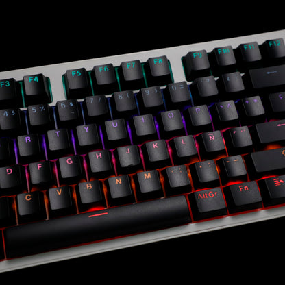 YMDK Minimalist Solid Color Backlit Spain Full Set 132 Key Double Shot OEM Profile for 68/75/87/98/104/108 MX Mechanical Keyboard