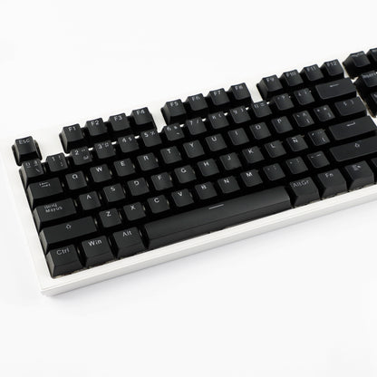 YMDK Minimalist Solid Color Backlit Spain Full Set 132 Key Double Shot OEM Profile for 68/75/87/98/104/108 MX Mechanical Keyboard