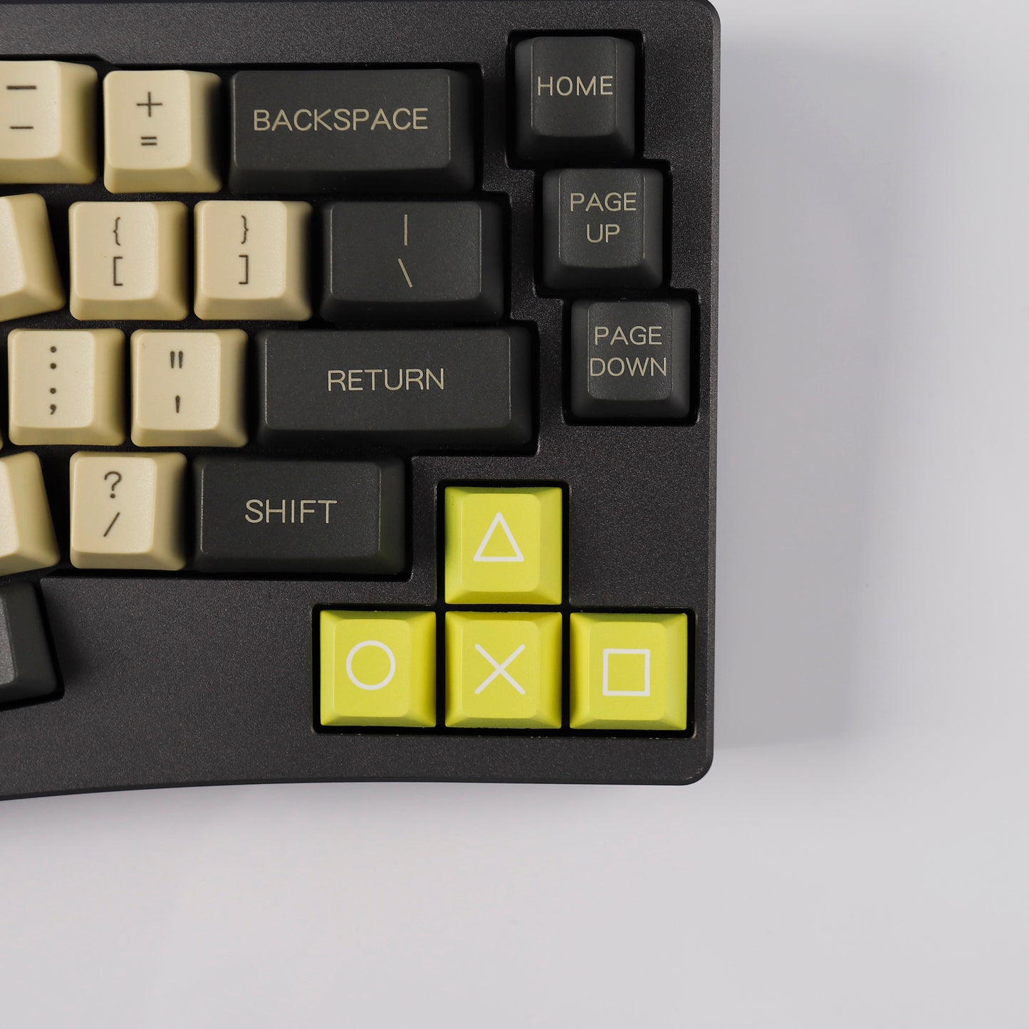 YMDK Gameboy Theme Keycap Cherry Profile Arrow Keys PBT Dye Sublimation Key Cap Keycaps Up and Down Left and Right for MX Mechanical Keyboard