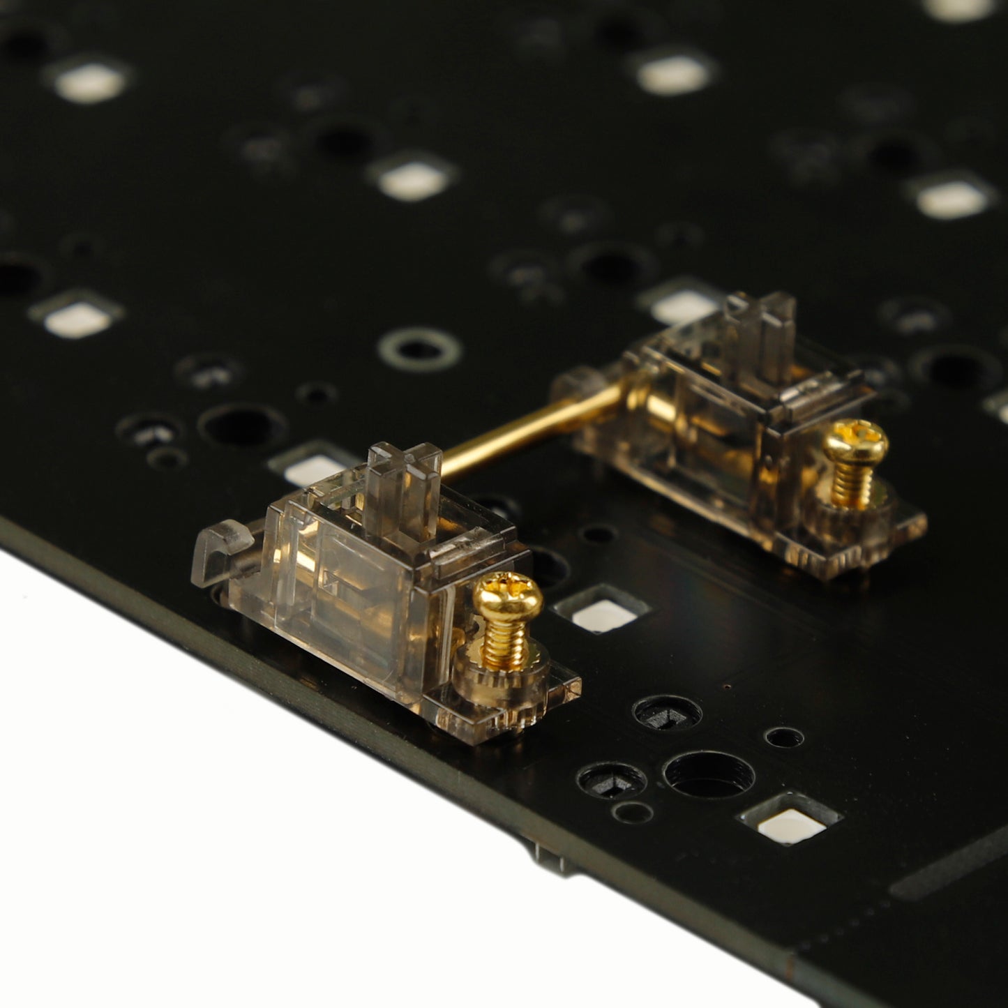 YMDK V3 Smokey PCB Mount Gold Screw in Stabilizers（ No Dropping Wire for PCB）