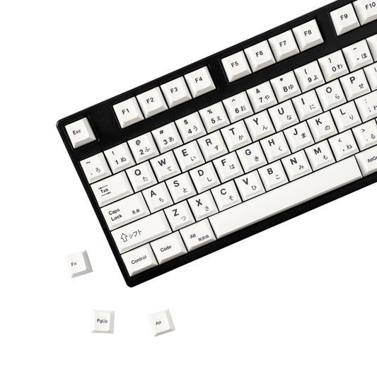 YMDK Minimalist English Japanese Thai Full Set Keycaps PBT Dye Sub  Cherry Profile for 61/75/87/98/100/104 MX Mechanical Keyboard