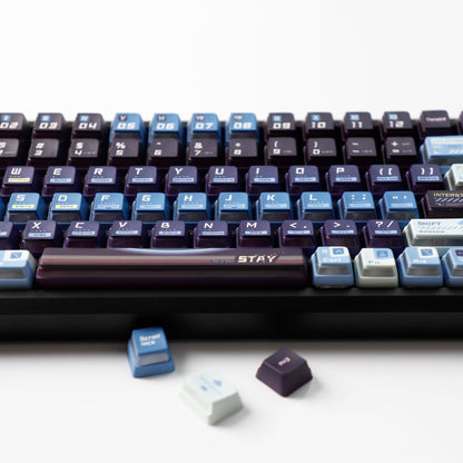 YMDK Future Theme Keycaps  PBT PC Transparent Dye Sublimation Cherry Profile Key capfor Mechanical Keyboard