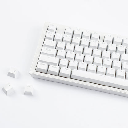 YMDK Minimalist Solid Color Backlit Spain Full Set 132 Key Double Shot OEM Profile for 68/75/87/98/104/108 MX Mechanical Keyboard