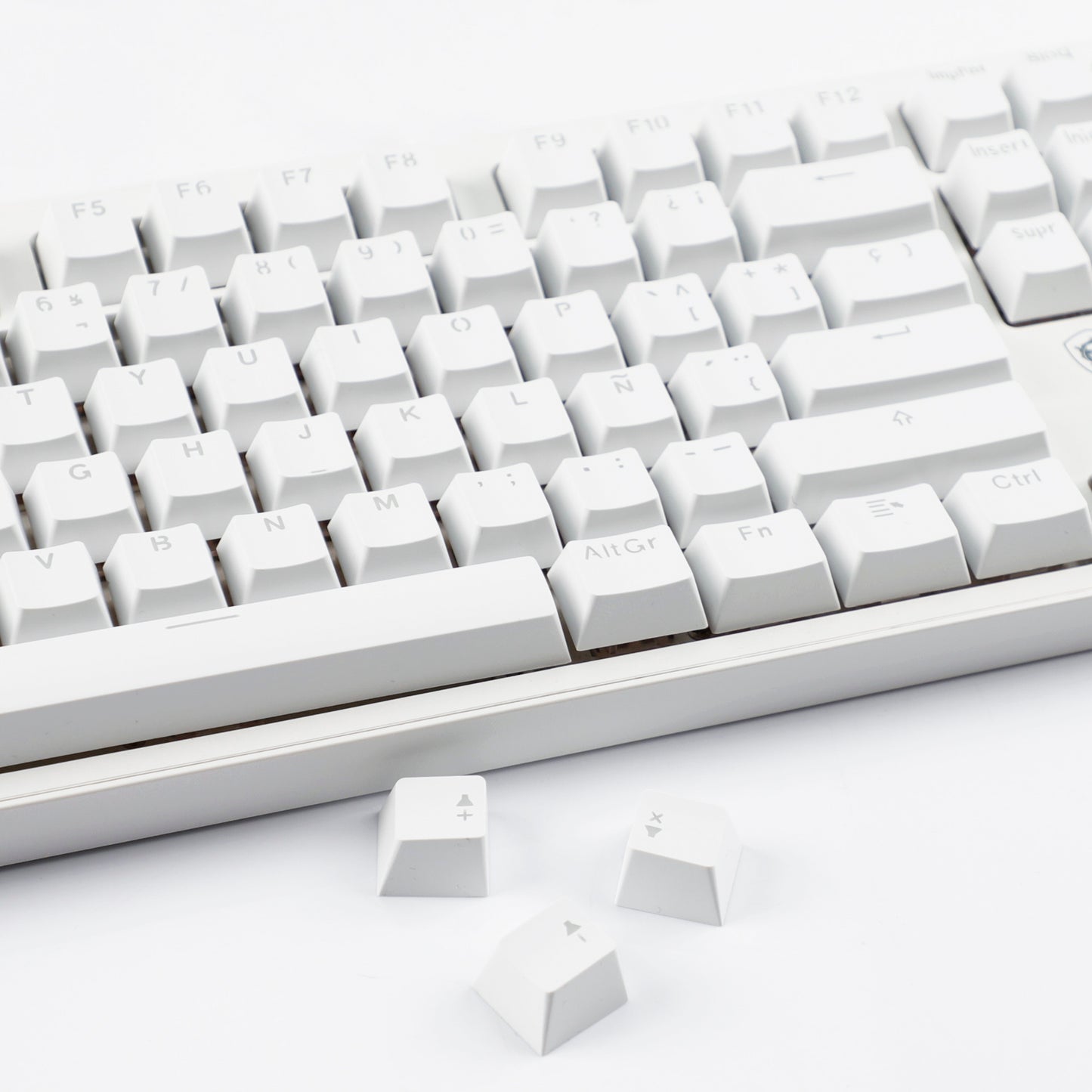 YMDK Minimalist Solid Color Backlit Spain Full Set 132 Key Double Shot OEM Profile for 68/75/87/98/104/108 MX Mechanical Keyboard