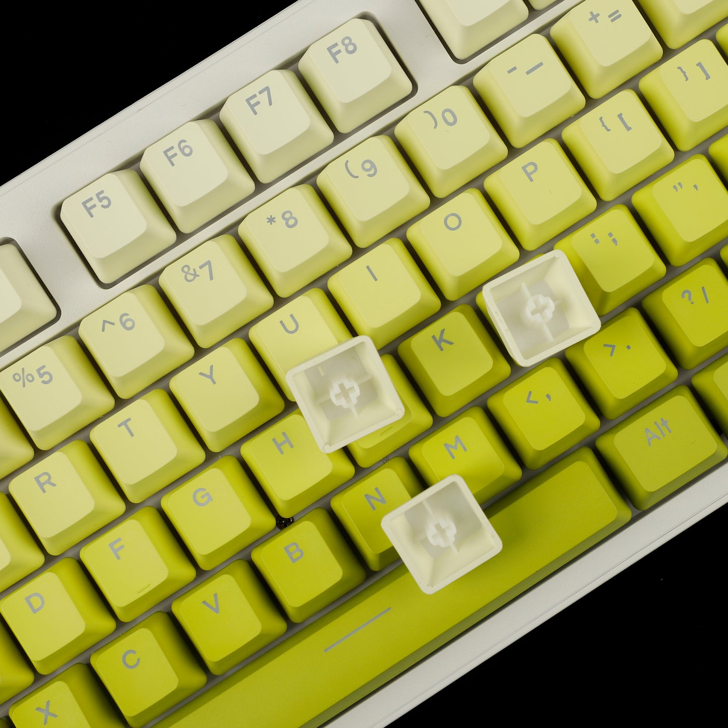 YMDK Lemon Theme OEM Profile 122 Keys Keycaps( PBT Double Shot Backlit )