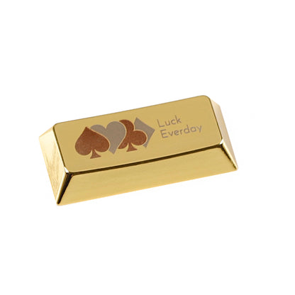 YMDK Metal Gold Playing Card Themed Cool Poker Unique Arrow Keys Enter 2.25u Personalized Cherry Keycaps for MX Mechanical Keyboards