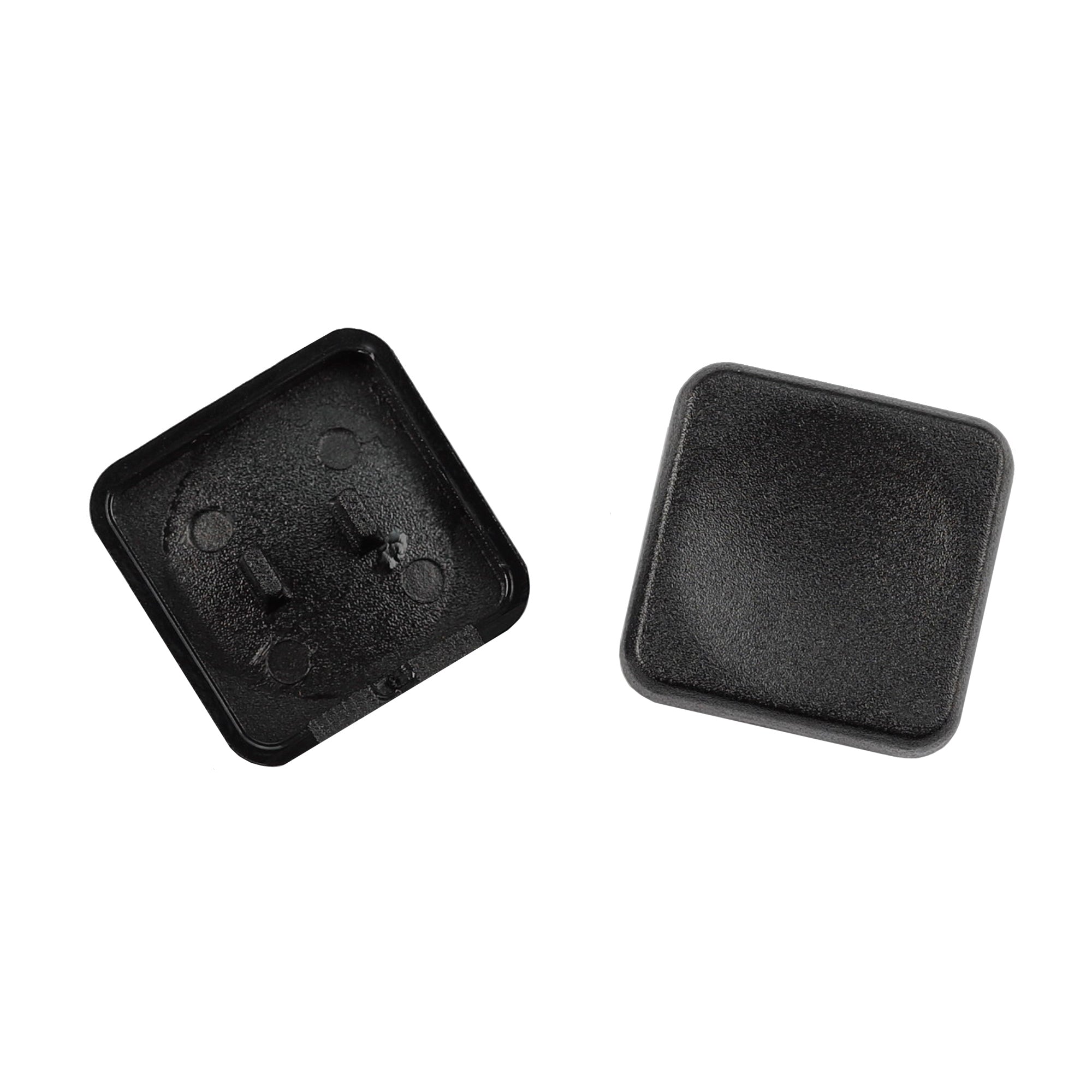 YMDK Square Round 1u Low Profile Blank Black White Keycaps PBT Materia