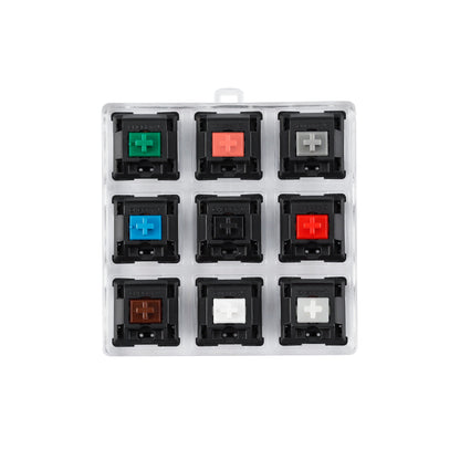 9 Keys Switches Tester(Cherry Gateron Green Clear White Gray Clear Zealio Purple Kailh Box Navy Jade  Switches)