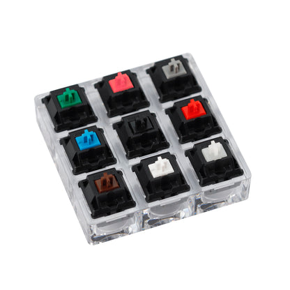9 Keys Switches Tester(Cherry Gateron Green Clear White Gray Clear Zealio Purple Kailh Box Navy Jade  Switches)