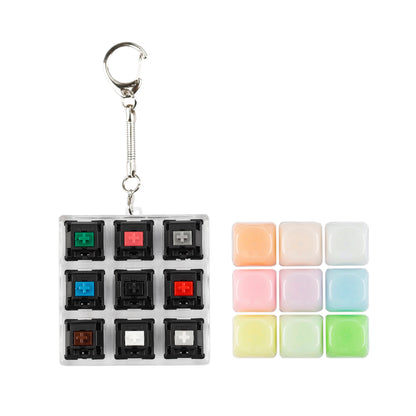 9 Keys Switches Tester(Cherry Gateron Green Clear White Gray Clear Zealio Purple Kailh Box Navy Jade  Switches)