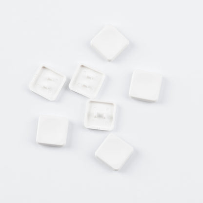 YMDK Square Round 1u Low Profile Blank Black White Keycaps PBT Material DIY for Kailh Choc 1350 Switch Mechanical Keyboard