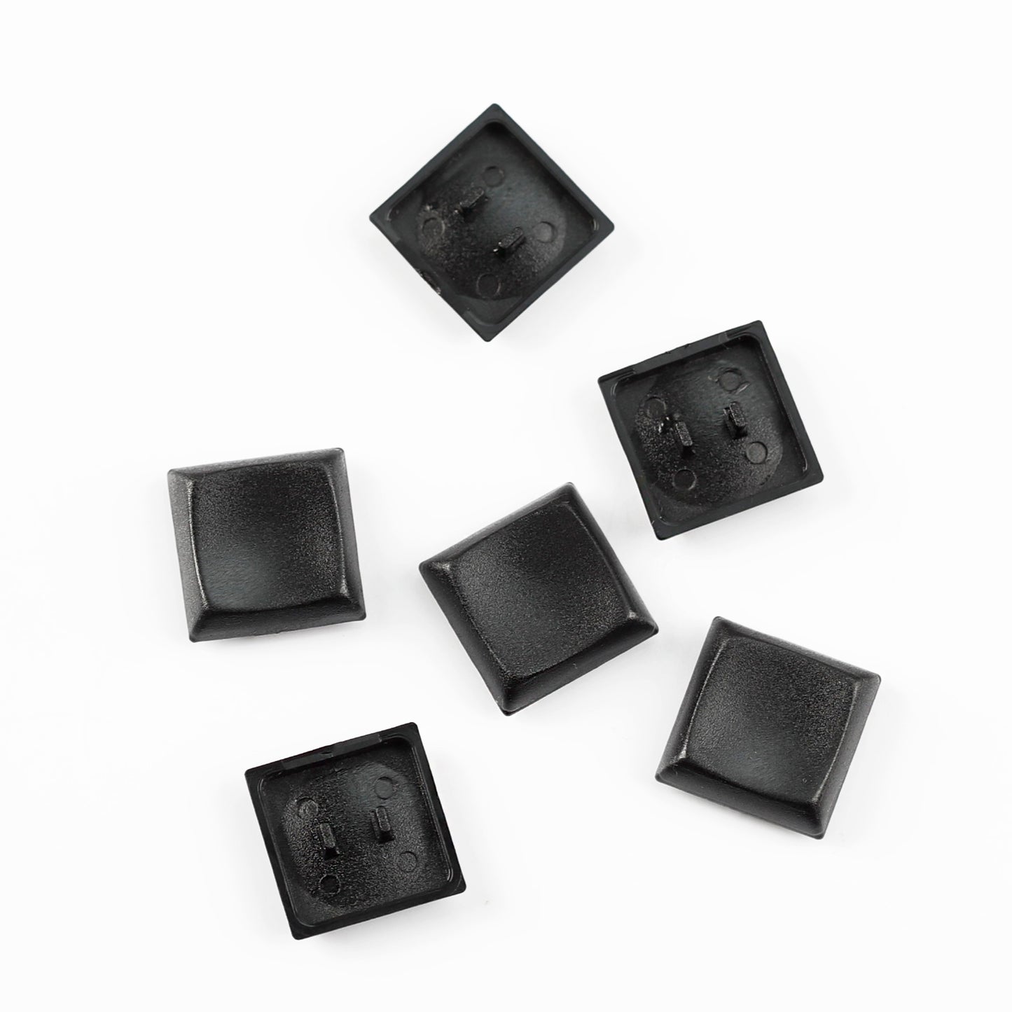 YMDK Square Round 1u Low Profile Blank Black White Keycaps PBT Material DIY for Kailh Choc 1350 Switch Mechanical Keyboard