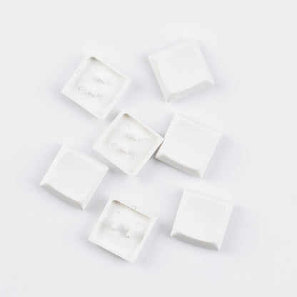 YMDK Square Round 1u Low Profile Blank Black White Keycaps PBT Material DIY for Kailh Choc 1350 Switch Mechanical Keyboard