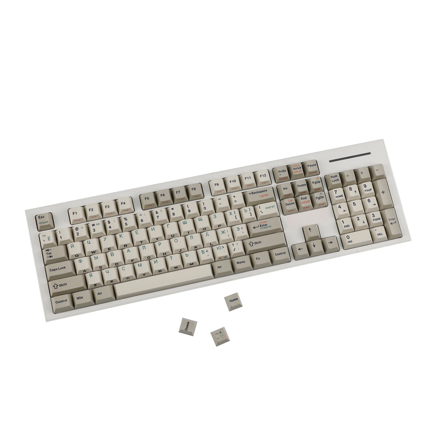 YMDK 161 Keys 9009 English Korean German Russian QWERTZ Cherry Profile Dye Sub Top Print PBT Keycap for 61/68/87/98/104/108 Layout MX Mechanical Keyboard