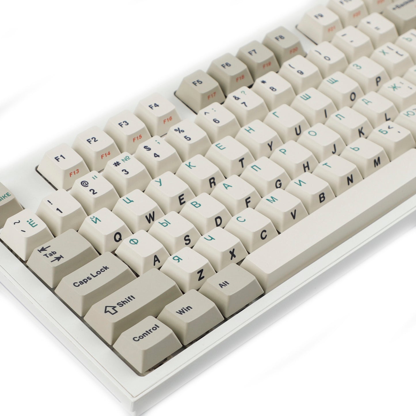 YMDK 161 Keys 9009 English Korean German Russian QWERTZ Cherry Profile Dye Sub Top Print PBT Keycap for 61/68/87/98/104/108 Layout MX Mechanical Keyboard