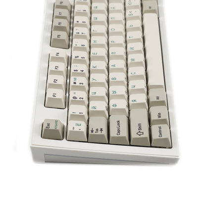 YMDK 161 Keys 9009 English Korean German Russian QWERTZ Cherry Profile Dye Sub Top Print PBT Keycap for 61/68/87/98/104/108 Layout MX Mechanical Keyboard