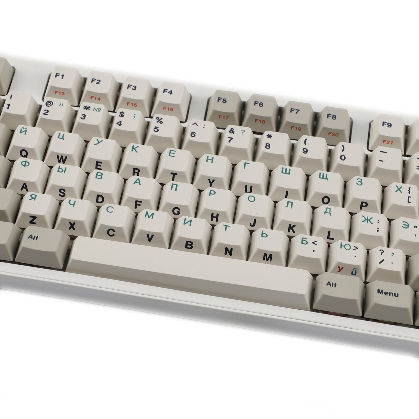 YMDK 161 Keys 9009 English Korean German Russian QWERTZ Cherry Profile Dye Sub Top Print PBT Keycap for 61/68/87/98/104/108 Layout MX Mechanical Keyboard