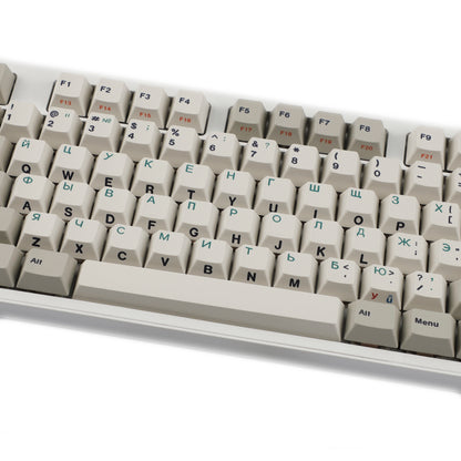 YMDK 161 Keys 9009 English Korean German Russian QWERTZ Cherry Profile Dye Sub Top Print PBT Keycap for 61/68/87/98/104/108 Layout MX Mechanical Keyboard