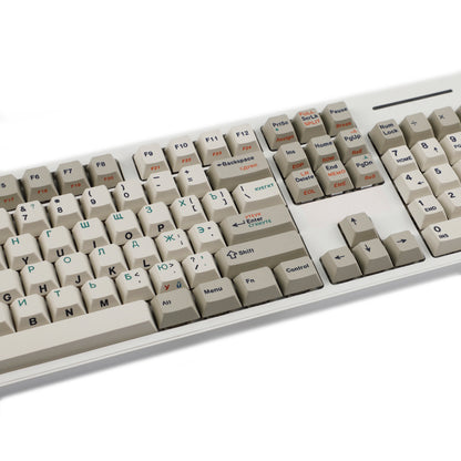 YMDK 161 Keys 9009 English Korean German Russian QWERTZ Cherry Profile Dye Sub Top Print PBT Keycap for 61/68/87/98/104/108 Layout MX Mechanical Keyboard